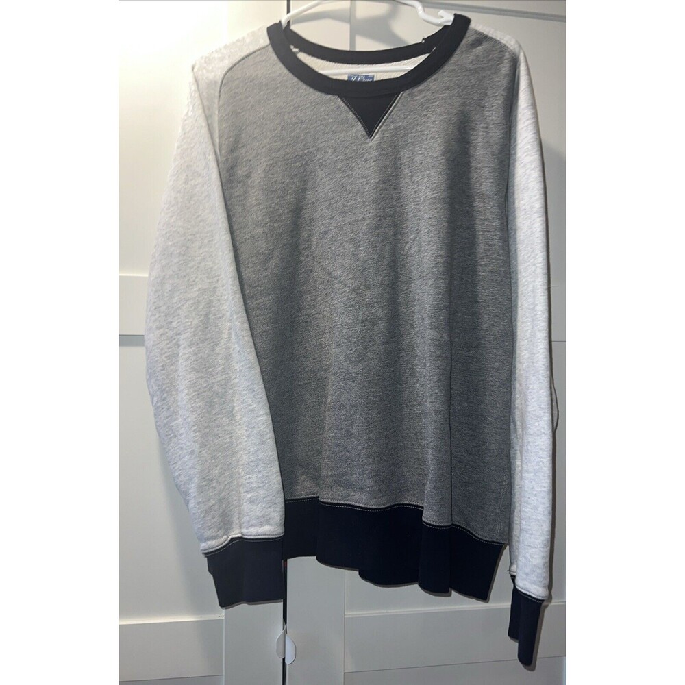 J. Crew Sweater Mens Large Gray Vintage Fleece Crewneck Sweatshirt Pullover